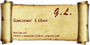 Gaszner Libor névjegykártya